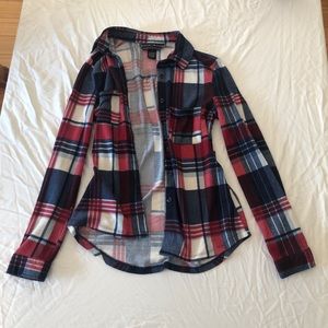 red/white/blue soft flannel